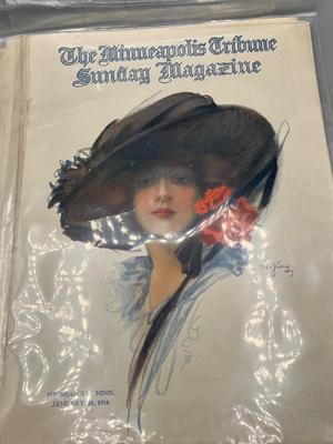 LOT 102: Three Antique Copies of The Minneapolis Tribune Sunday Magazine