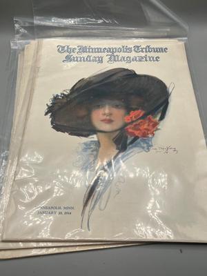 LOT 102: Three Antique Copies of The Minneapolis Tribune Sunday Magazine