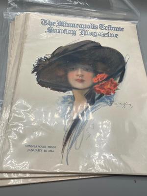 LOT 102: Three Antique Copies of The Minneapolis Tribune Sunday Magazine