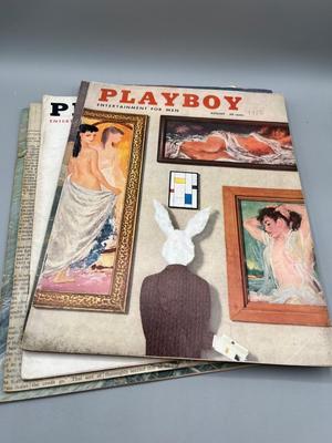 LOT 105: Vintage 1950s Playboy Magazines