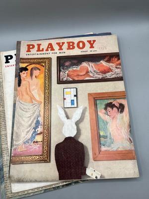 LOT 105: Vintage 1950s Playboy Magazines