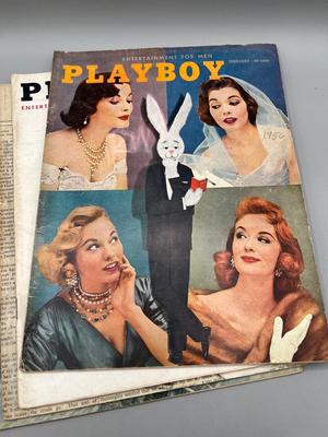 LOT 105: Vintage 1950s Playboy Magazines