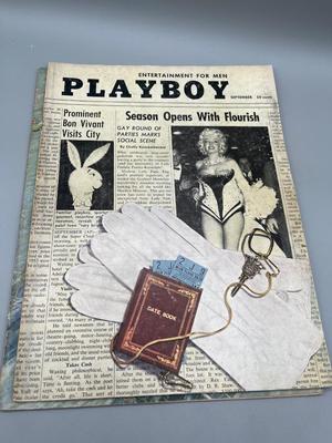 LOT 105: Vintage 1950s Playboy Magazines