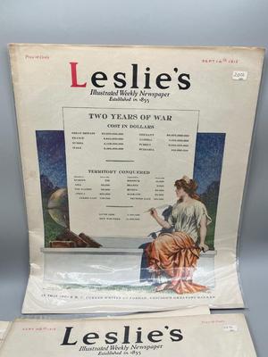 LOT 111: Antique Leslie's Magazine Copies - Uncle Sam and More