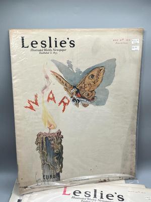 LOT 111: Antique Leslie's Magazine Copies - Uncle Sam and More