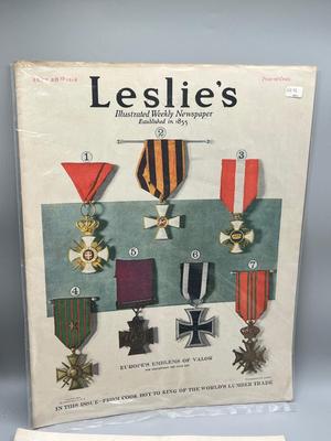 LOT 111: Antique Leslie's Magazine Copies - Uncle Sam and More
