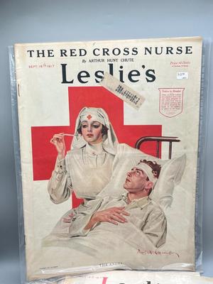 LOT 111: Antique Leslie's Magazine Copies - Uncle Sam and More