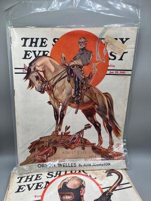 LOT 119: Antique and Vintage Saturday Evening Post Magazines