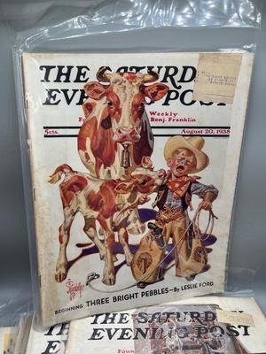 LOT 120: Vintage Saturday Evening Post Magazines