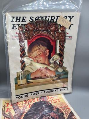LOT 120: Vintage Saturday Evening Post Magazines