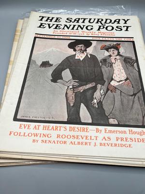 LOT 121: Antique 1904-1905 Copies of The Saturday Evening Post