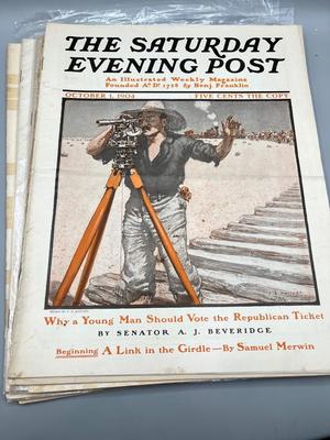 LOT 121: Antique 1904-1905 Copies of The Saturday Evening Post