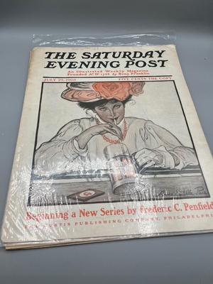 LOT 121: Antique 1904-1905 Copies of The Saturday Evening Post