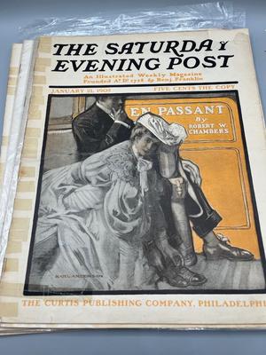 LOT 121: Antique 1904-1905 Copies of The Saturday Evening Post