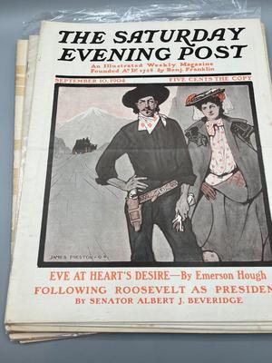 LOT 121: Antique 1904-1905 Copies of The Saturday Evening Post