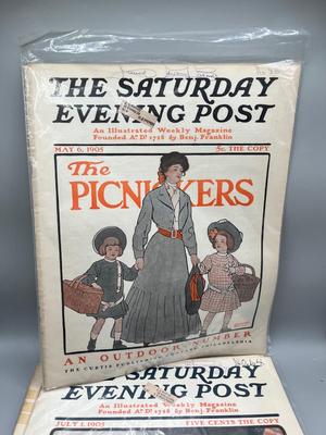 LOT 121: Antique 1904-1905 Copies of The Saturday Evening Post