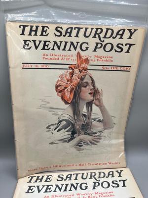 LOT 122: Antique and Vintage Copies of the Saturday Evening Post