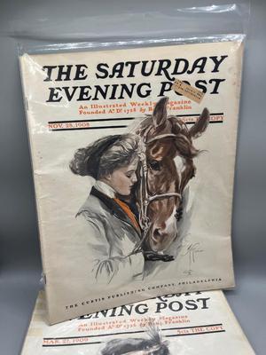 LOT 122: Antique and Vintage Copies of the Saturday Evening Post