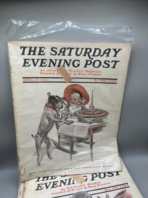 LOT 122: Antique and Vintage Copies of the Saturday Evening Post