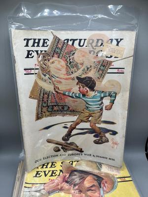 LOT 122: Antique and Vintage Copies of the Saturday Evening Post
