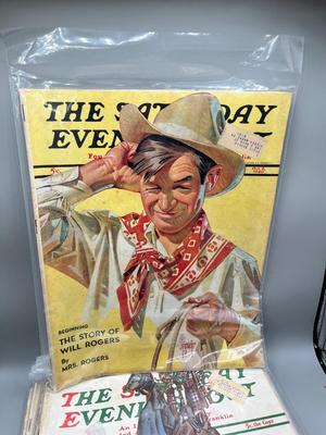 LOT 122: Antique and Vintage Copies of the Saturday Evening Post