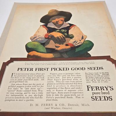 LOT 127: Vintage Maxfield Parish Magazine & Newspaper Pages and Menu