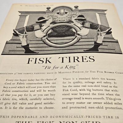 LOT 127: Vintage Maxfield Parish Magazine & Newspaper Pages and Menu