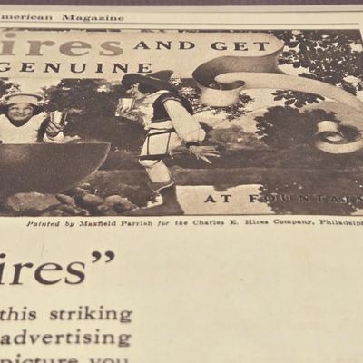 LOT 127: Vintage Maxfield Parish Magazine & Newspaper Pages and Menu