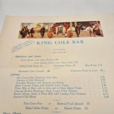 LOT 127: Vintage Maxfield Parish Magazine & Newspaper Pages and Menu