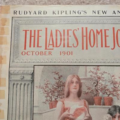 LOT 139: Vintage Ladies' Home Journal Magazine Covers/ October 1901, August 1901, October 1902, February 1924, December 1927
