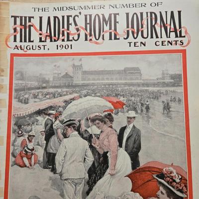 LOT 139: Vintage Ladies' Home Journal Magazine Covers/ October 1901, August 1901, October 1902, February 1924, December 1927