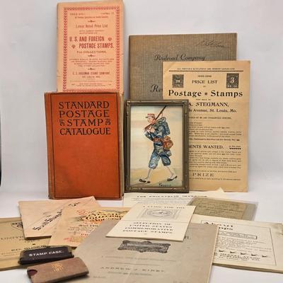 LOT 140: Vintage Postage Stamp Collectors Books and Much More