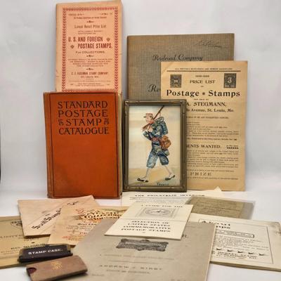 LOT 140: Vintage Postage Stamp Collectors Books and Much More
