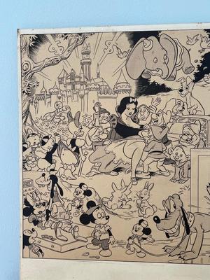 LOT 142: WARNING ADULT MATERIAL - Vintage Disneyland Orgy Parody Poster - Wally Woods