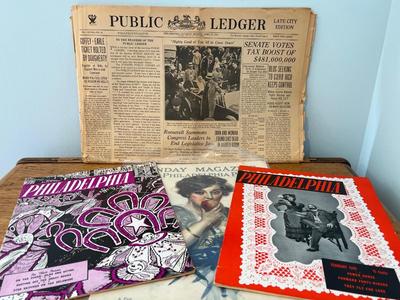 LOT 145: Antique and Vintage Philadelphia Magazines and Newspaper