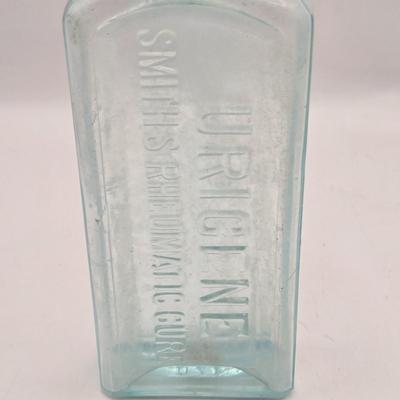 LOT 161: Multiple Vintage/Antique Glass Bottles Including Blue Tenpin Soda, Hires Root Beer, Flavoring Extracts, and More