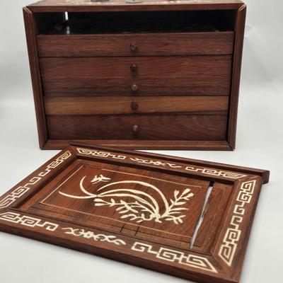 LOT 162: Vintage Mahjong Set bone tiles