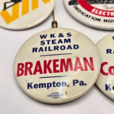 LOT 163: Railroad Maps of N. America Book, & Other Railroad Books, Lionel Blue Comet Train, Multiple Railroad Pins, B&O Railroad...