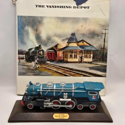 LOT 163: Railroad Maps of N. America Book, & Other Railroad Books, Lionel Blue Comet Train, Multiple Railroad Pins, B&O Railroad...