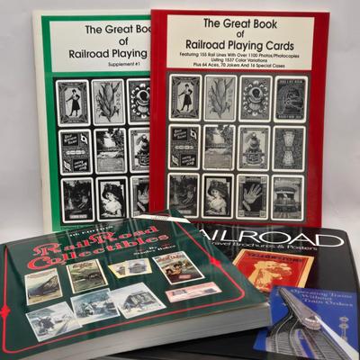 LOT 163: Railroad Maps of N. America Book, & Other Railroad Books, Lionel Blue Comet Train, Multiple Railroad Pins, B&O Railroad...
