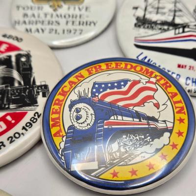 LOT 163: Railroad Maps of N. America Book, & Other Railroad Books, Lionel Blue Comet Train, Multiple Railroad Pins, B&O Railroad...