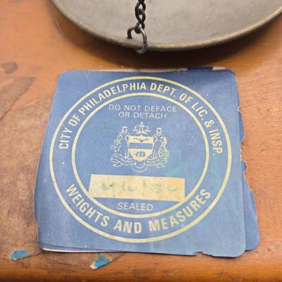 LOT 165: Vintage Apothecary and Gold Balance scale