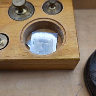 LOT 165: Vintage Apothecary and Gold Balance scale
