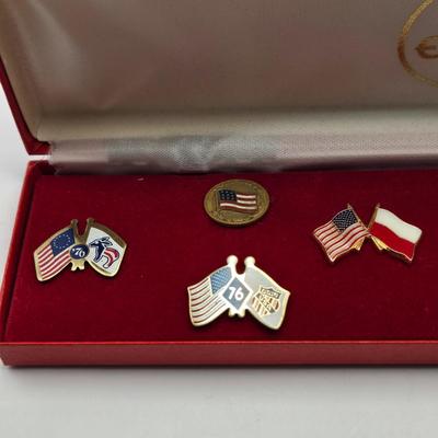 LOT 166: Multiple Pins and Lapel Pins