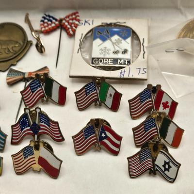 LOT 166: Multiple Pins and Lapel Pins