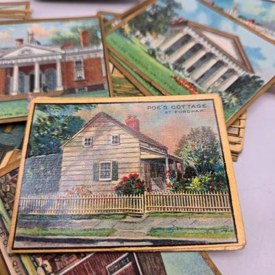 LOT 170: Early 1900s Helmar Cigarettes Historic Homes Tobacco Cards Set