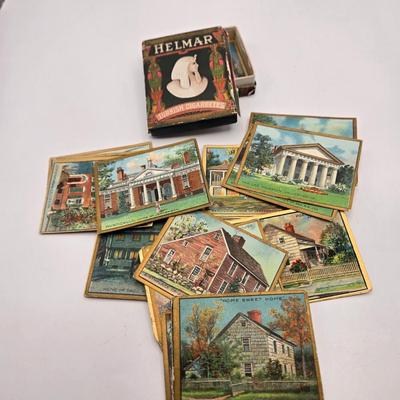 LOT 170: Early 1900s Helmar Cigarettes Historic Homes Tobacco Cards Set
