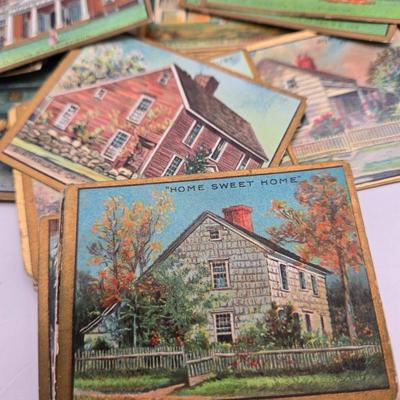 LOT 170: Early 1900s Helmar Cigarettes Historic Homes Tobacco Cards Set