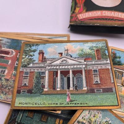 LOT 170: Early 1900s Helmar Cigarettes Historic Homes Tobacco Cards Set