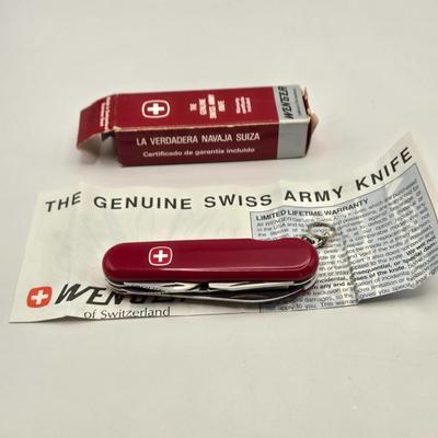 LOT 171: Five Vintage Lighters, 2 Swiss Army Knives, Mother of Pearl Pocket Knife, and Promotional Cork Screw/Knife